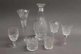 A quantity of Waterford cut glass, including a decanter. 27.5 cm high.