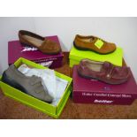 Four pairs of boxed as new ladies shoes by Hotter (UK size 7)