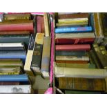 Large selection of various 19th C and later books in two boxes, on various subjects including novels