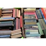 Two boxes of various assorted 19th C and later books of various subjects, models etc