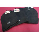 Five new ex shop stock Thinsulate black beanie hats