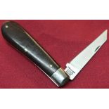 Boxed as new Joseph Rogers of Sheffield single blade pocket knife with wooden grips