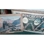Winchester Ammunition plastic advertising board and a shop display Remington Near Miss Game Art