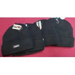 Five new ex shop stock Thinsulate black beanie hats