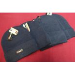 Five new ex shop stock Thinsulate navy blue beanie hats