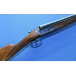 Ugartechea 12 bore side by side shotgun with 28 inch barrels, colour hardened action and 14 3/4 inch