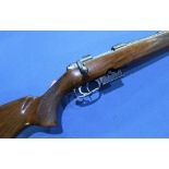 CZ 527 Brno Arms .22 Hornet bolt action rifle, the barrel screw cut for sound moderator, serial