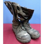 Pair of military style leather high boots