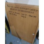 Large collection of mostly oak regimental and military boards, mostly relating to REME, including QM