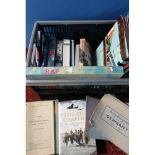 Selection of various military related book in one box, mostly hardback including Fighter Pilots,