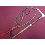 Swaine & Adeney Ltd of London antler handled hunting whip