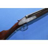 Silver Point Deaton & Kennell 12 bore side lock ejector shotgun with 27 1/2 inch barrels, choke 1/