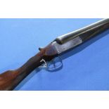 Henry Adknis 12 bore side by side ejector shotgun with 27 inch barrels, and 14 inch straight through