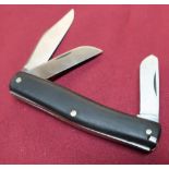 Three bladed combination pocket knife