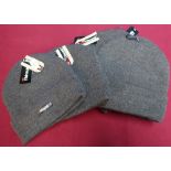 Five new ex shop stock Thinsulate grey beanie hats