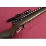 SMK XS78C02 air rifle fitted with Crosman 4x15 rifle scope (requires replacement trigger)