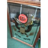 Framed Registered Colt Dealer Advertising mirror 1776-1976 (61cm x 86.5cm)