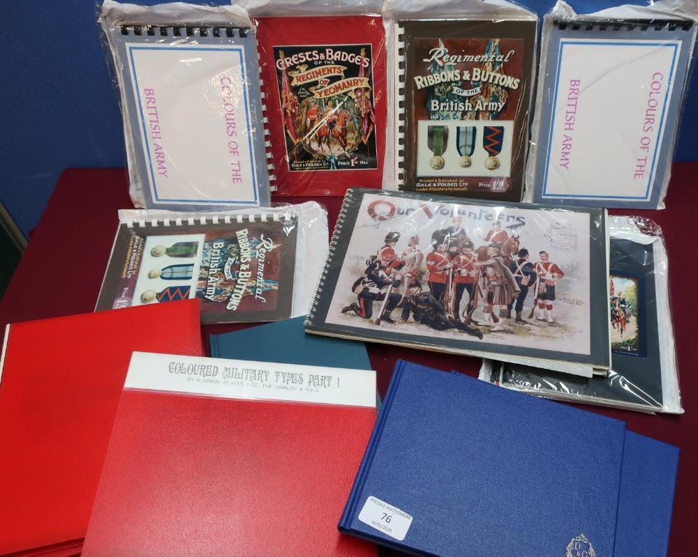 Collection of reference books relating to Johnson's Cornflower Cards, Big Book of Soldiers, Crests