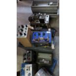 Large selection of mid - late 20th C military electronics, including various control units, signal