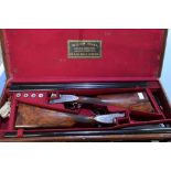 Cased pair of William Evans 12 bore side by side side-lock ejector shotguns with 28 inch barrels,