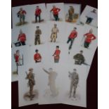 Box containing an extremely large quantity of unused military related postcards, various sets,