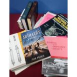 Selection of artillery related reference and research books, including The History Of The Indian