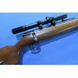 BSA Supersport-5 .22LR bolt action rifle (lacking magazine) fitted with a Pacar Berlin 3x36 scope,