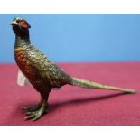 Cold painted bronzed figure of a cock pheasant (7.5cm high)