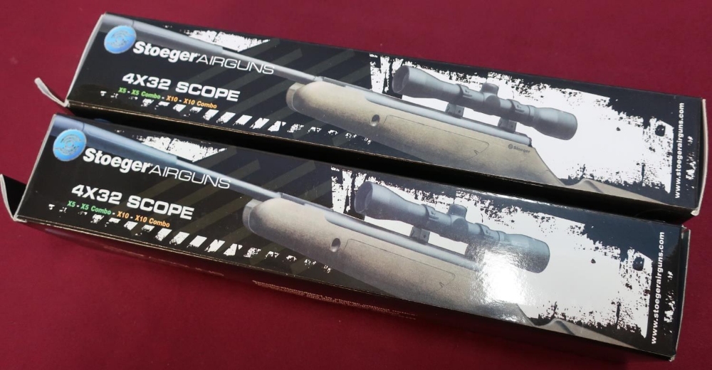 Two boxed as new Stoeger Air Guns 4x32 scope