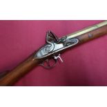 18th/19th C brass barrelled flintlock Blunderbuss by W Terry Masham, with 16 1/2 inch staged brass