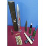 40mm canister, various drill and training rounds including 50 cal, 30mm, Speedloader with inert