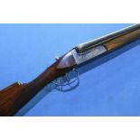 Eibar Cebra 12 bore side by side shotgun with 28 inch barrels and 14 1/2 inch straight through