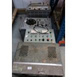 Selection of mid - late 20th C and Cold War era military electronic equipment, including a video
