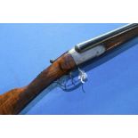 Charles Boswell of London 12 bore side by side ejector shotgun with 28 inch barrels, choke IC 3/4,