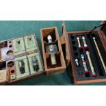 General Radio Company wooden cased set of General Radio Reference Airline Components, cased