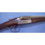 J & W Tolley 12 bore side by side ejector shotgun with 25 inch barrels, choke 1/2 & IC with 14