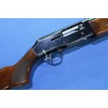 Browning B-80 12 bore semi auto shotgun with 27 inch barrel and 14 inch pistol grip stock, serial