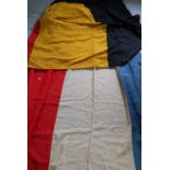 Large cotton Netherlands flag and an extremely large Belgium flag (2)