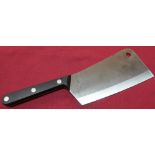 Small meat cleaver with two piece grip
