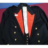 Royal Artillery Territorial Majors mess jacket and waistcoat, with gilt metal buttons
