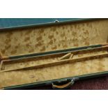 Canvas and leather trimmed gun case with combination lock, to fit 31 inch barrels