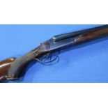 Baikal 12 bore side by side shotgun, with 28 1/2 inch barrels, serial no. A38351 (shotgun