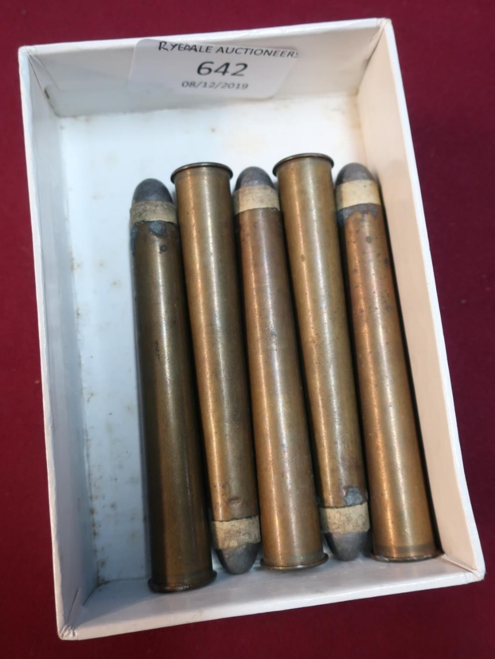 Five Eley .450 rifle rounds (section 1 certificate required)