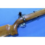 Mauser 7.62 bolt action target rifle with front sights and Parker Model TZ.K/88 rear adjustable