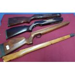 Four assorted rifle/air rifle gun stocks