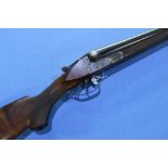 J. P. Sauer & Suhl 16 bore side by side shotgun with 29 3/4 inch barrels and 16 inch extended