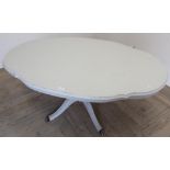 Oval painted coffee table (128 x 80 x 55 cm)