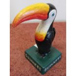 Modern cast metal Guinness advertising toucan (height 20cm)