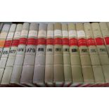 Extremely large quantity of law reports, chancery division half leather bound and leather bound