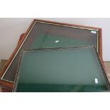 Mahogany table top glazed display cabinet and a smaller ebonised table top display cabinet